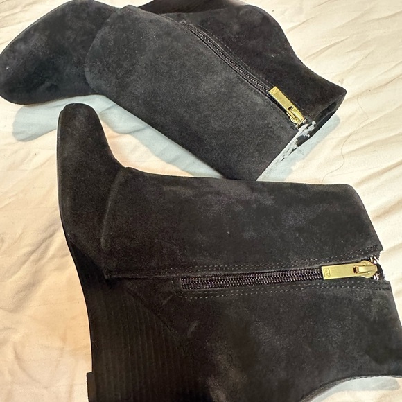 Black Suede Ankle Boots - Picture 6 of 8